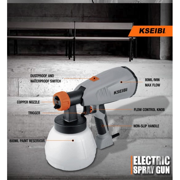 High-Quality Electric Spray Gun for Precision Painting | KSEIBI