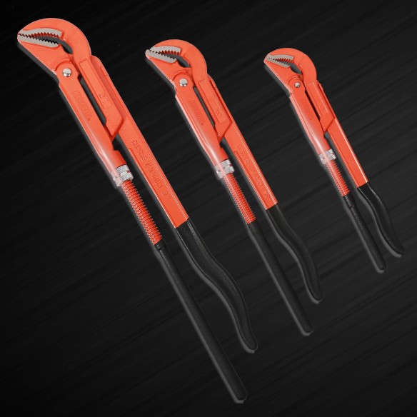 High-Quality 45 Bent Nose Pipe Wrench for Precise Plumbing Work | KSEIBI