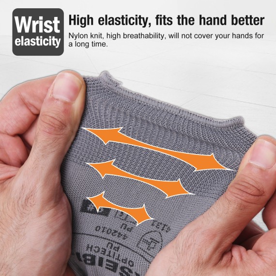 Durable and Comfortable Pu Gloves for Work and Gardening | KSEIBI