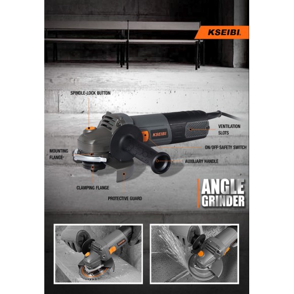 Powerful Variable Speed Angle Grinder for Precision Cutting | KSEIBI