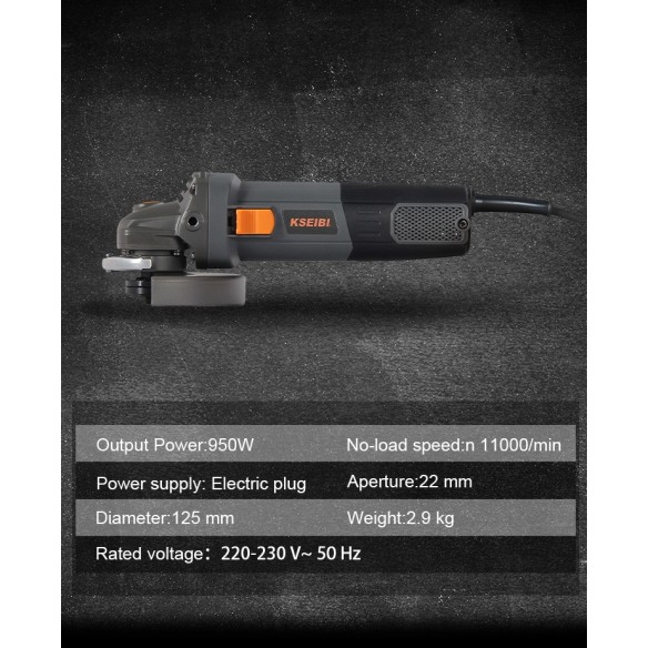 صاروخ جلخ KWS 100-125 V: سرعة متغيرة و1000 واط | KSEIBI