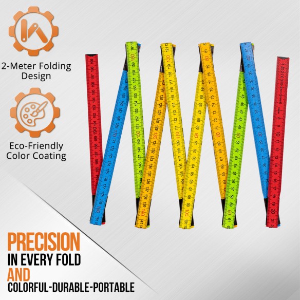 Premium Wooden Folding Ruler for Accurate Measurements | KSEIBI
