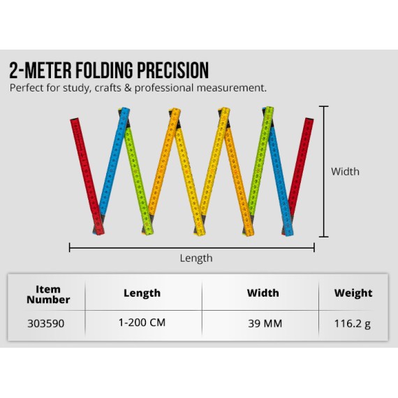 Premium Wooden Folding Ruler for Accurate Measurements | KSEIBI