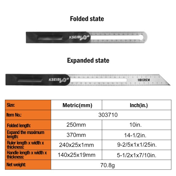 خرید خط‌کش قابل تنظیم نجاری برای پروژه‌های چوبی | KSEIBI