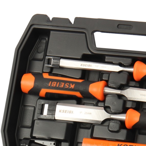 Premium Wood Chisel Set ProGrip 12-Pc. for Precision Woodworking | KSEIBI