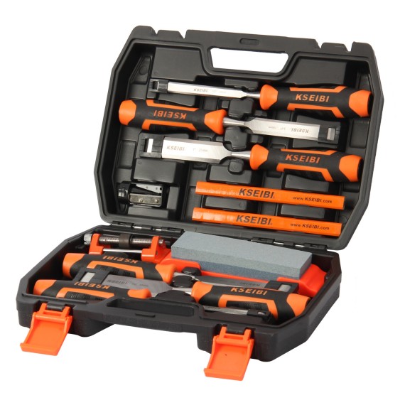 Premium Wood Chisel Set ProGrip 12-Pc. for Precision Woodworking | KSEIBI