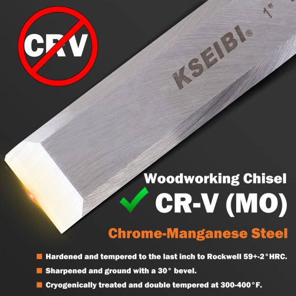 高品质木工凿子套装 ProGrip (4件) | KSEIBI