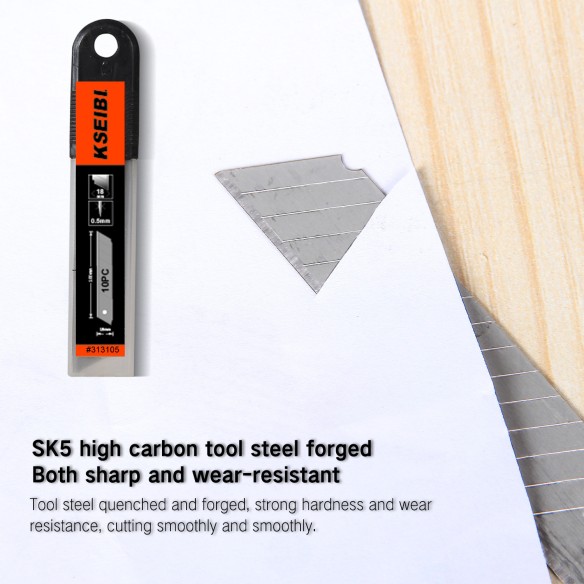 Top-Quality Utility Knife Spare Blade 10-Pc for Precision Cutting | KSEIBI