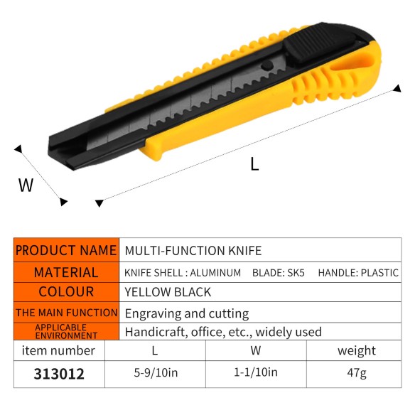 Durable and Ergonomic Utility Knife ProGrip - 18mm for Precision Cuts | KSEIBI