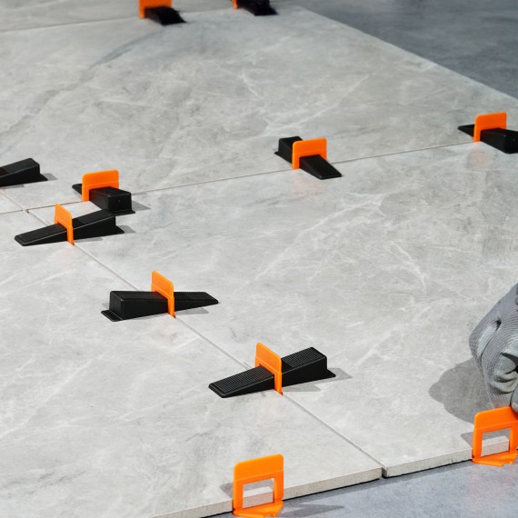 Professional Tile Leveling System Wedges for Perfect Flooring Alignment | KSEIBI