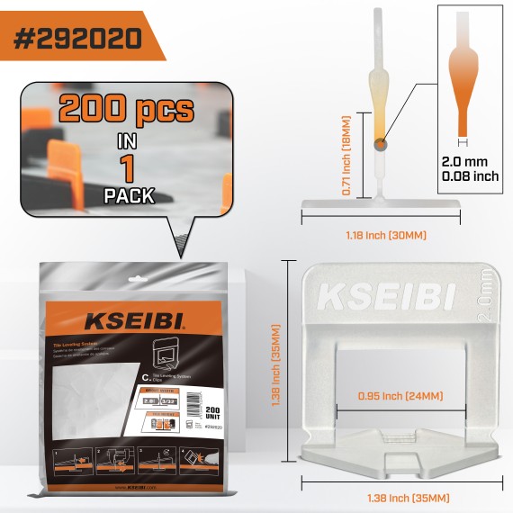 Achieve Perfectly Level Tiles with Our Innovative Tile Leveling System Clips | KSEIBI