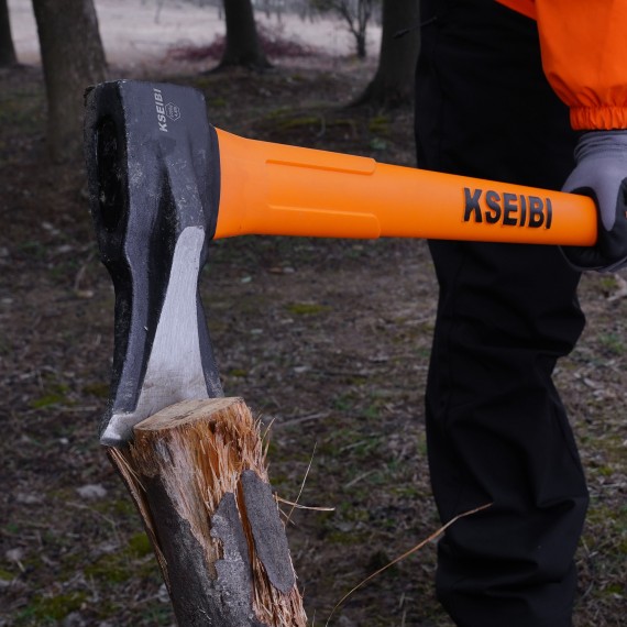 High-Quality Splitting Axe With Fiberglass Handle for Efficient Wood Splitting | KSEIBI