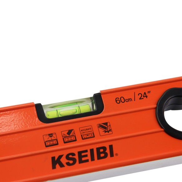Professional Precision Spirit Level with Three Vials for Accurate Measurements | KSEIBI
