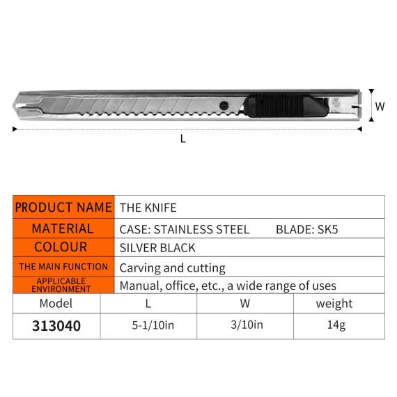 High-Quality Snap Off Aluminium Utility Knife - 9mm for Precision Cutting | KSEIBI