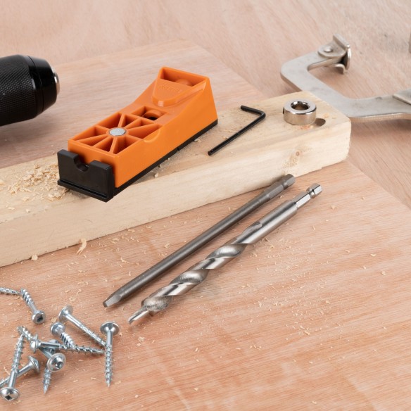 High-Quality Single Barrel Pocket Hole Jig Set for Precise Woodworking | KSEIBI