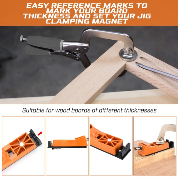 High-Quality Single Barrel Pocket Hole Jig Set for Precise Woodworking | KSEIBI