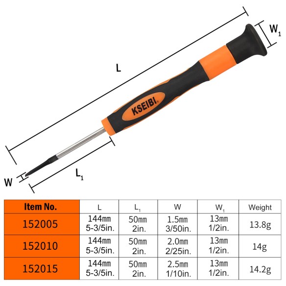 High-Quality Slotted Precision Screwdriver Set for DIY Enthusiasts | KSEIBI