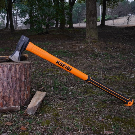 High-Quality Splitting Axe With Fiberglass Handle for Efficient Wood Splitting | KSEIBI