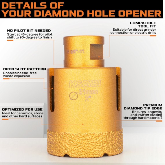 High-Quality Vacum Brazed Diamond Core for Efficient Drilling | KSEIBI