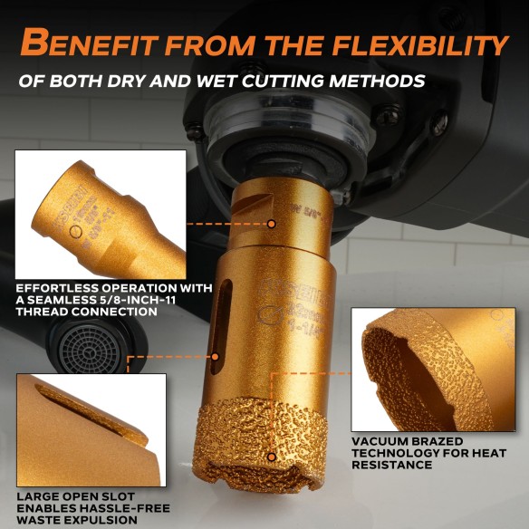 High-Quality Vacum Brazed Diamond Core for Efficient Drilling | KSEIBI