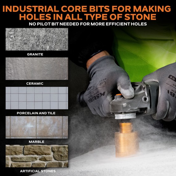 Premium Vacum Brazed Diamond Core Bits for Precision Drilling | KSEIBI