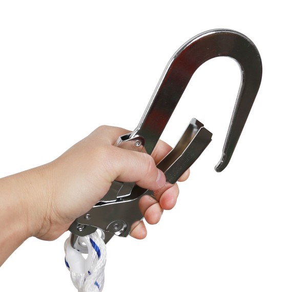 کیت کمربند ایمنی با طناب پیچ خورده و حلقه D | KSEIBI