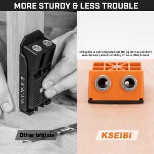 Professional Plastic Hd Pocket Hole Jig Set for Precision Woodworking | KSEIBI 2