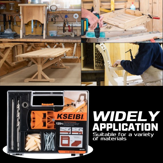 Professional Plastic Hd Pocket Hole Jig Set for Precision Woodworking | KSEIBI