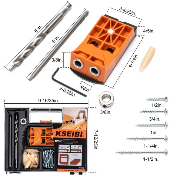Professional Plastic Hd Pocket Hole Jig Set for Precision Woodworking | KSEIBI