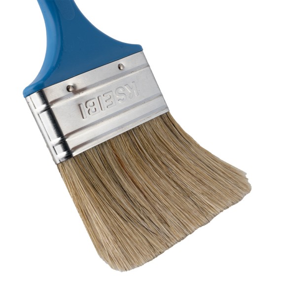 High-Quality Plastic Handle White Paint Brush - Light Blue for Precise Painting | KSEIBI