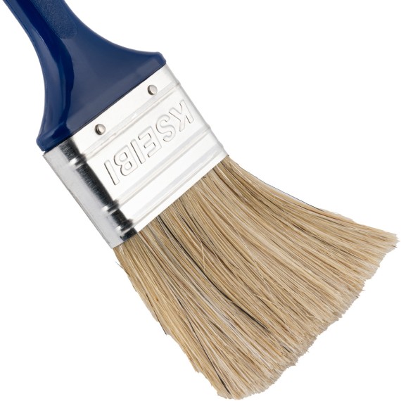 Качественная кисть для краски с пластиковой ручкой и белой щетиной | KSEIBI