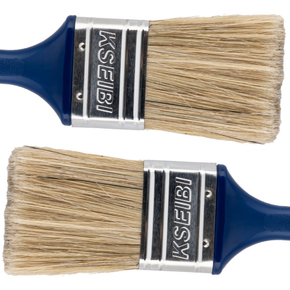 High-Quality Plastic Handle White Paint Brush for Precise Detailing | KSEIBI