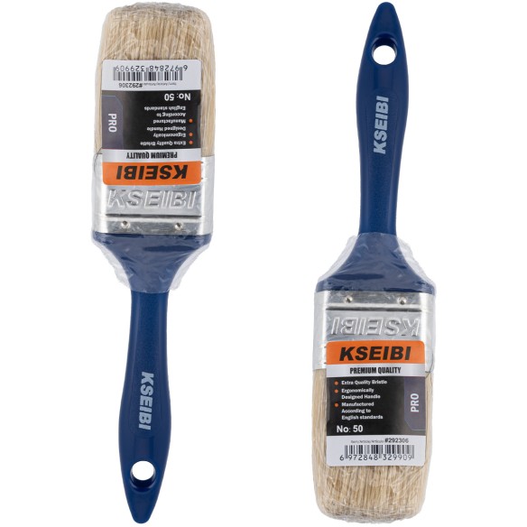 High-Quality Plastic Handle White Paint Brush for Precise Detailing | KSEIBI