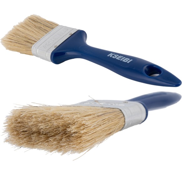 High-Quality Plastic Handle White Paint Brush for Precise Detailing | KSEIBI