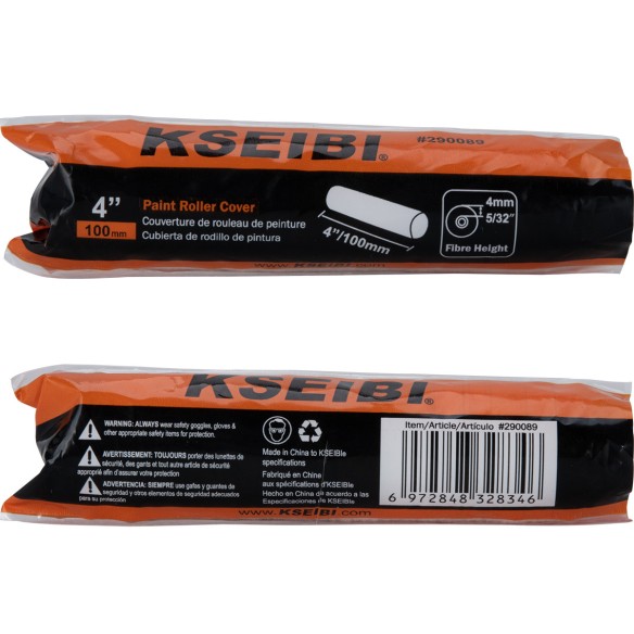 High-Quality 4"100mm Acrylic Paint Roller Cover for Smooth Painting | KSEIBI