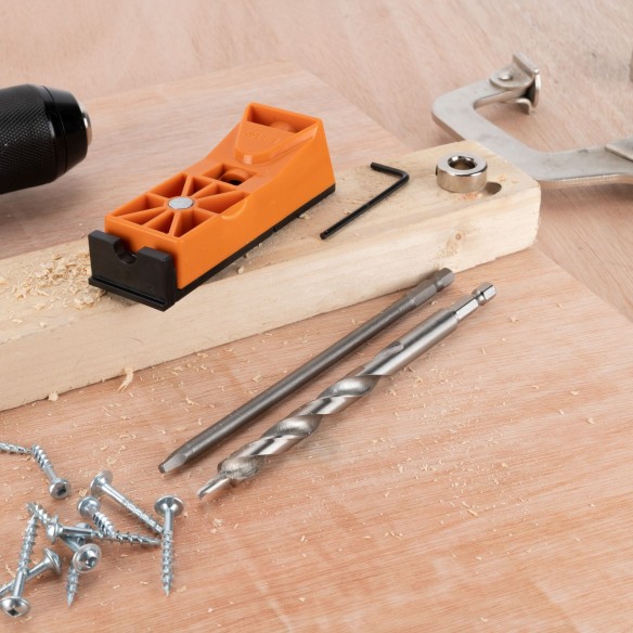 High-Quality Single Barrel Pocket Hole Jig Set for Precise Woodworking | KSEIBI