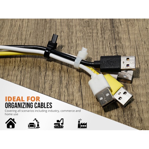 Secure Your Cables with Durable Black Nylon Cable Ties | KSEIBI