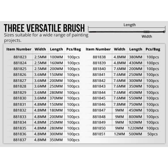 耐用尼龙电缆扎带黑色，适用于家庭和专业使用 | KSEIBI