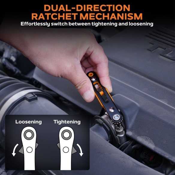 High-Quality Mini Ratchet Socket Set for Precision Work | KSEIBI