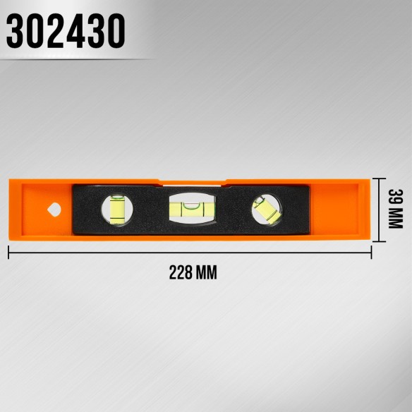 三水泡磁性塑料水平尺适用于木工和金属工 | KSEIBI