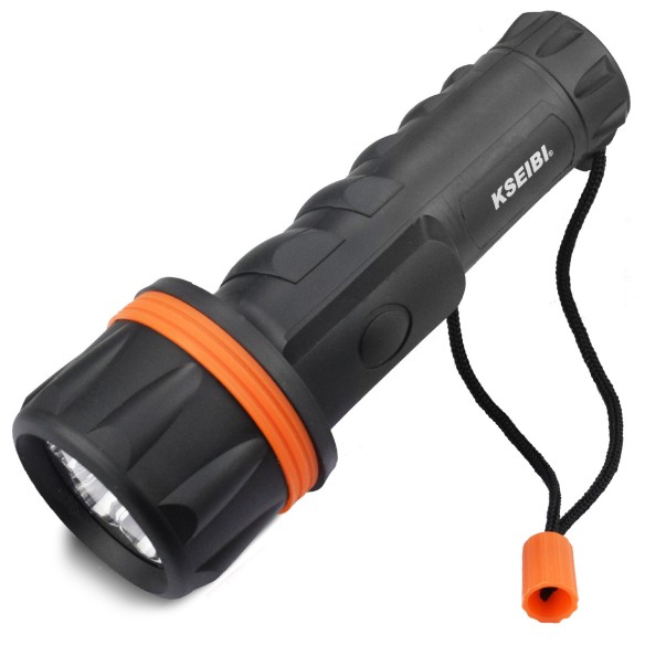 High-Quality LED Rubber Torch with 3 LED Lights for Bright Illumination | KSEIBI