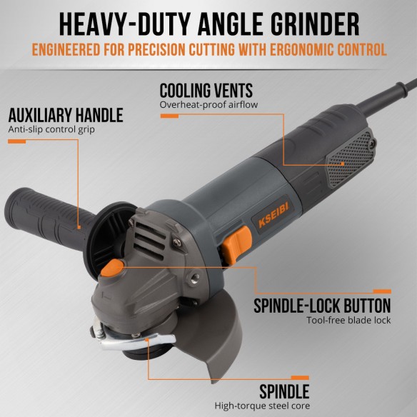 High-Performance Angle Grinder for Precision Cutting and Grinding | KSEIBI