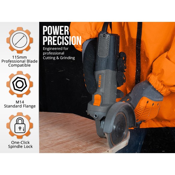High-Performance Angle Grinder for Precision Cutting and Grinding | KSEIBI