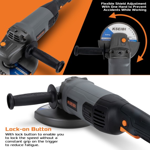 High-Powered KWS 20-180 Angle Grinder for Precision Grinding | KSEIBI