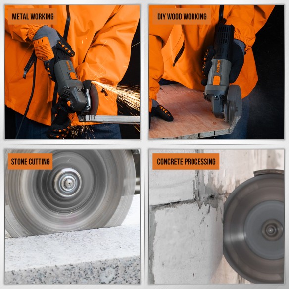 Powerful Variable Speed Angle Grinder for Precision Cutting | KSEIBI