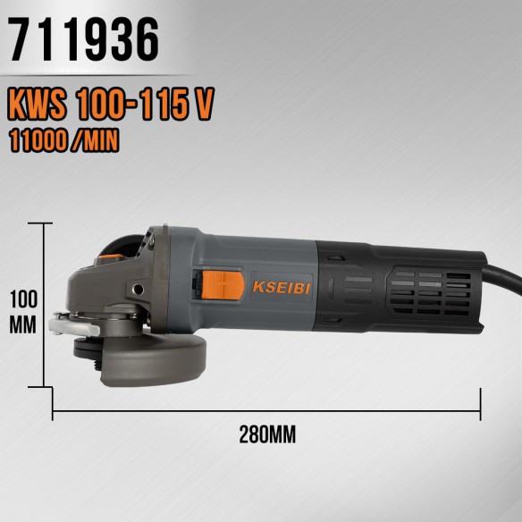 صاروخ جلخ KWS 100-125 V: سرعة متغيرة و1000 واط | KSEIBI