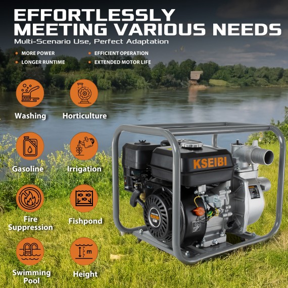 Бензиновый водяной насос KWP 50 для эффективной подачи воды | KSEIBI