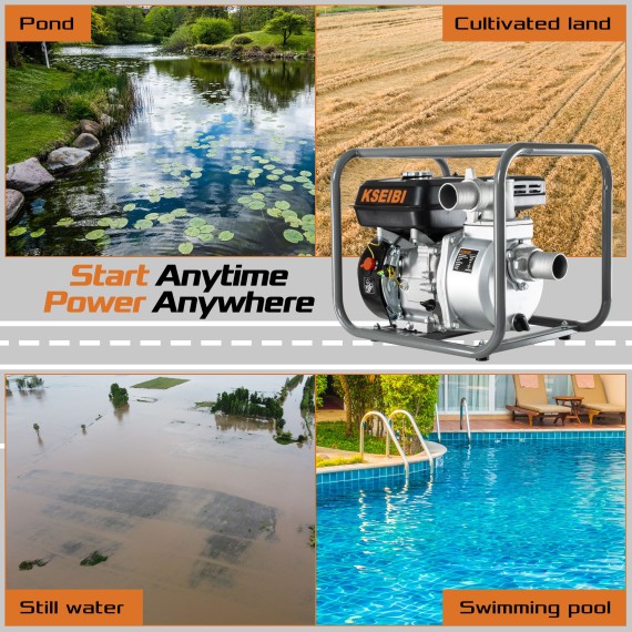 High-Quality Gasoline Water Pump for Efficient Water Transfer | KSEIBI