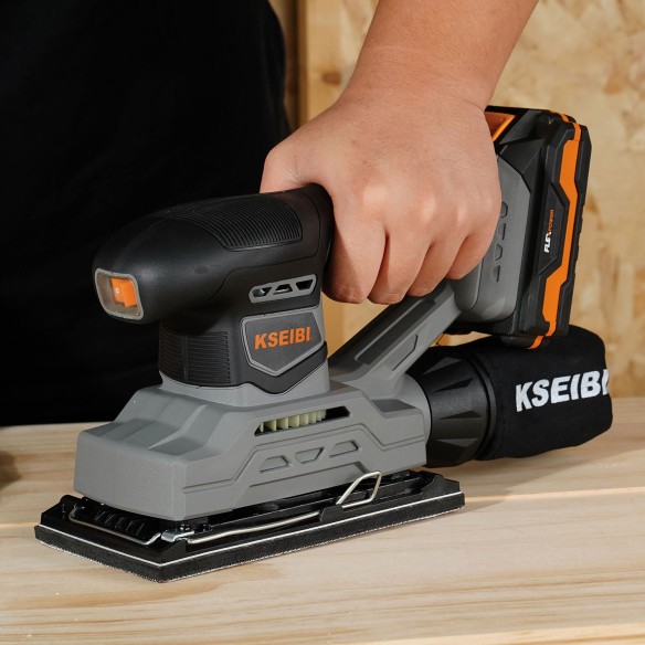 High-Powered Cordless Finishing Sander for Precision Woodworking | KSEIBI