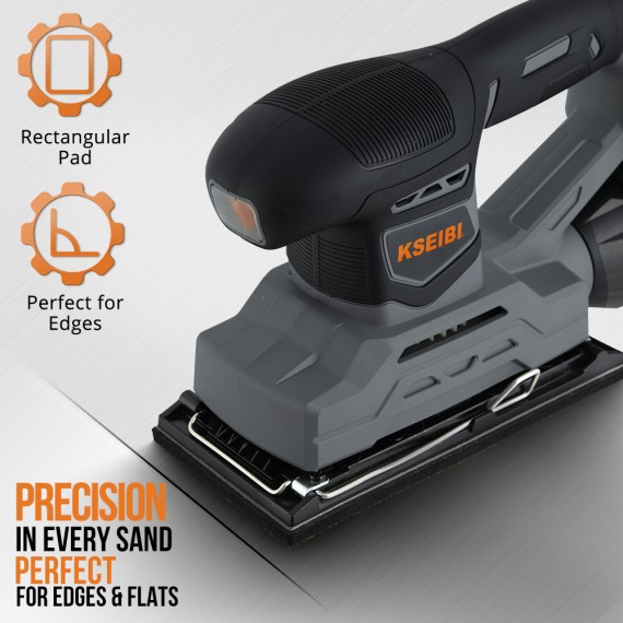 High-Powered Cordless Finishing Sander for Precision Woodworking | KSEIBI